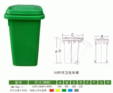HW-056  50L環(huán)衛(wèi)掛車(chē)桶